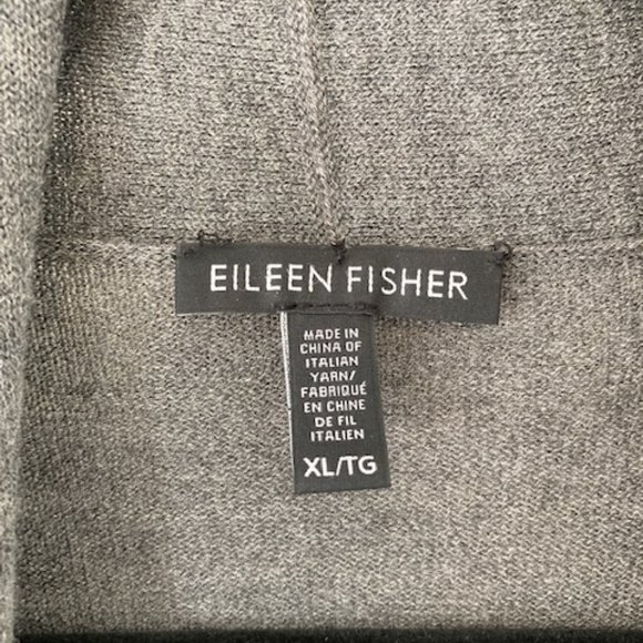 Eileen Fisher 100% Wool Duster, Grey, Size XL - Picture 3 of 5